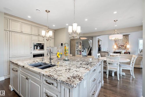 3054 Watson Landing Sw, Edmonton, AB - Indoor Photo Showing Kitchen With Double Sink With Upgraded Kitchen