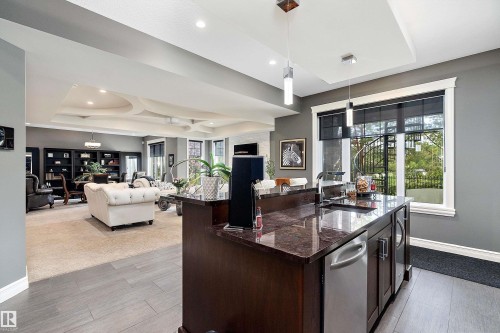3054 Watson Landing Sw, Edmonton, AB - Indoor Photo Showing Kitchen With Double Sink