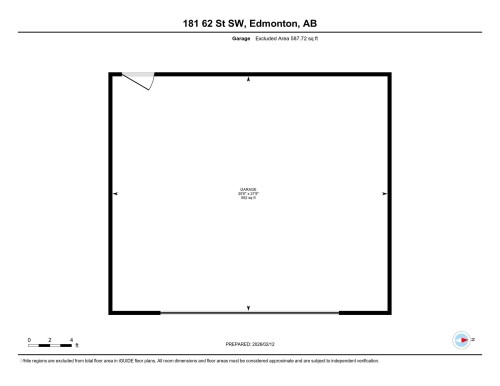Garage Dimensions - 181 62 St, Edmonton, AB - Other