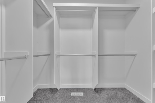Walk in closet featuring light colored carpet - 1822 Collip View View, Edmonton, AB - Indoor With Storage