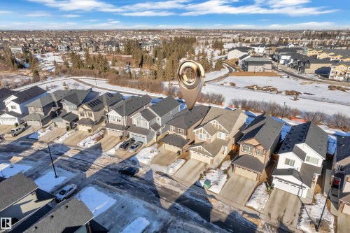 Aerial perspective of suburban area - 1822 Collip View View, Edmonton, AB - Outdoor With View