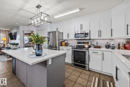 120 278 Suder Greens Drive, Edmonton, AB - Indoor Photo Showing Kitchen With Stainless Steel Kitchen With Upgraded Kitchen