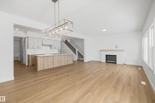 73 Sumac Close, Fort Saskatchewan, AB - Indoor Photo Showing Living Room With Fireplace