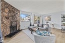 5612 92C Avenue, Edmonton, AB  - Indoor Photo Showing Living Room With Fireplace 