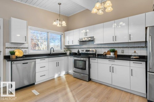 4 Granite Avenue, St. Albert, AB - Indoor Photo Showing Kitchen With Upgraded Kitchen