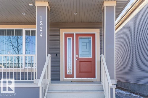 Entrance to property with covered porch - 1224 Mcconachie Boulevard, Edmonton, AB - Outdoor With Exterior
