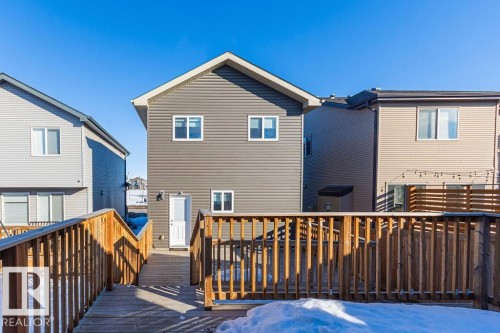 Rear view of house with a deck - 1224 Mcconachie Boulevard, Edmonton, AB - Outdoor With Exterior