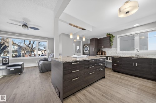 9521 109 Avenue, Edmonton, AB - Indoor Photo Showing Kitchen With Upgraded Kitchen