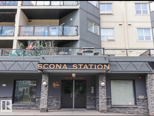 View of apartment building / complex - 209 10116 80 Avenue, Edmonton, AB - Outdoor With Balcony With Facade
