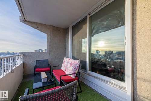 View of balcony - 1502 9909 110 Street, Edmonton, AB - Outdoor With Exterior