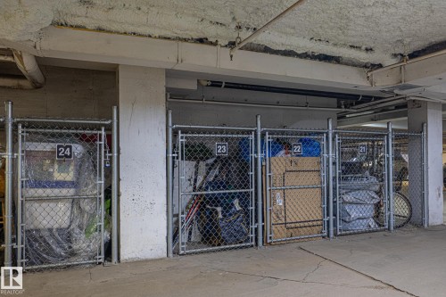View of storage - 1502 9909 110 Street, Edmonton, AB - Indoor Photo Showing Garage