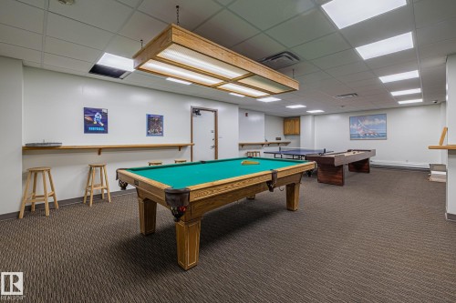 Rec room with a paneled ceiling and billiards table - 1502 9909 110 Street, Edmonton, AB - Indoor Photo Showing Other Room