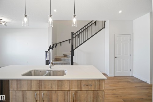18955 28 Avenue, Edmonton, AB - Indoor Photo Showing Kitchen With Double Sink