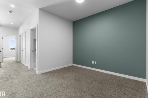 Empty room with baseboards and light carpet - 116 25 Street, Edmonton, AB - Indoor Photo Showing Other Room