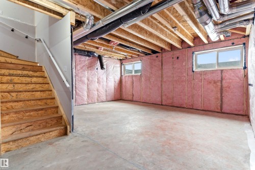 Basement with stairway - 116 25 Street, Edmonton, AB - Indoor Photo Showing Basement
