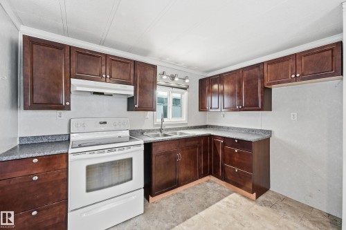 5132 50 Street, Onoway, AB - Indoor Photo Showing Kitchen With Double Sink