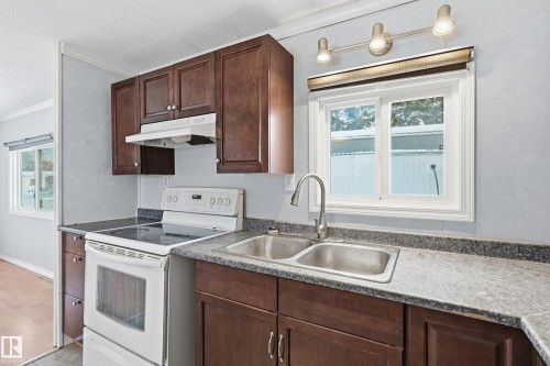 5132 50 Street, Onoway, AB - Indoor Photo Showing Kitchen With Double Sink