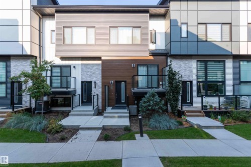 Contemporary home with stone siding - 21 1729 Keene Crescent, Edmonton, AB - Outdoor With Facade