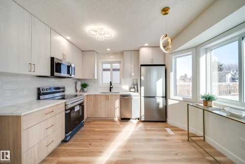 4019 37 Street, Edmonton, AB - Indoor Photo Showing Kitchen With Upgraded Kitchen