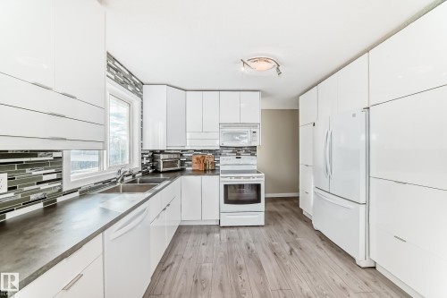 6111 18 Avenue Nw, Edmonton, AB - Indoor Photo Showing Kitchen With Double Sink
