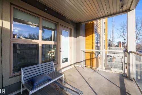 View of balcony - 205 8515 99 Street, Edmonton, AB - Outdoor With Deck Patio Veranda With Exterior