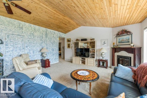 3013A Twp Rd 574, Rural Barrhead County, AB - Indoor Photo Showing Living Room With Fireplace