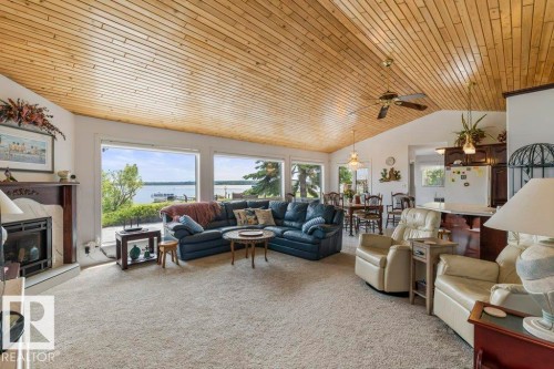 3013A Twp Rd 574, Rural Barrhead County, AB - Indoor Photo Showing Living Room With Fireplace