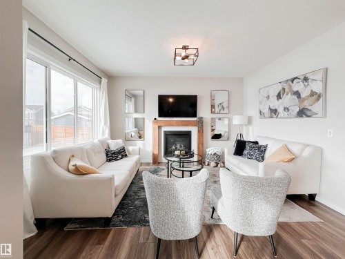 21 Riverhill Crescent, St. Albert, AB - Indoor Photo Showing Living Room With Fireplace