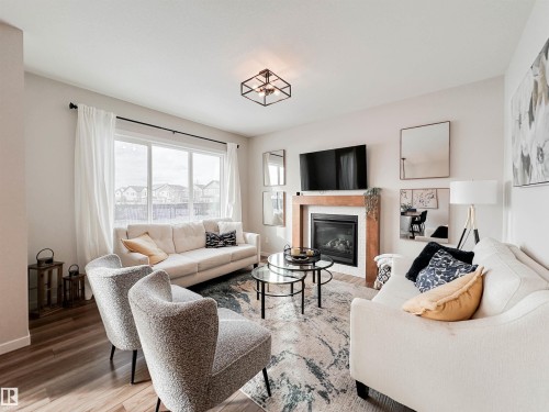 21 Riverhill Crescent, St. Albert, AB - Indoor Photo Showing Living Room With Fireplace