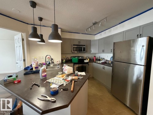 104 920 156 Street, Edmonton, AB - Indoor Photo Showing Kitchen With Double Sink