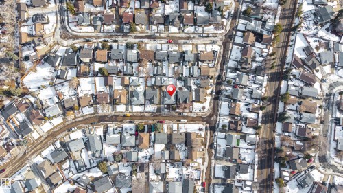 Aerial overview of property's location featuring nearby suburban area - 14511 21 St., Edmonton, AB - Outdoor