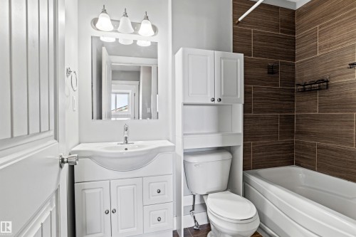 Full bath with vanity and  shower combination - 914 9 Street, Cold Lake, AB - Indoor Photo Showing Bathroom