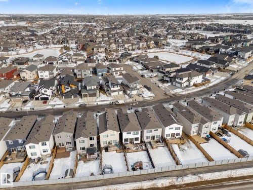Aerial perspective of suburban area - 342 Meadowview Drive, Fort Saskatchewan, AB - Outdoor With View
