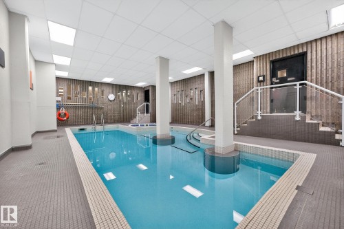 View of indoor community pool - 1502 10160 115 Street, Edmonton, AB - Indoor Photo Showing Other Room With In Ground Pool