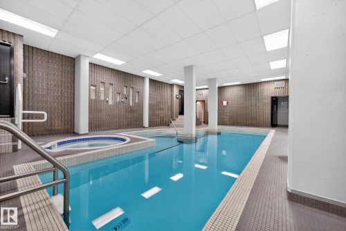 View of swimming pool - 1502 10160 115 Street, Edmonton, AB - Indoor Photo Showing Other Room With In Ground Pool