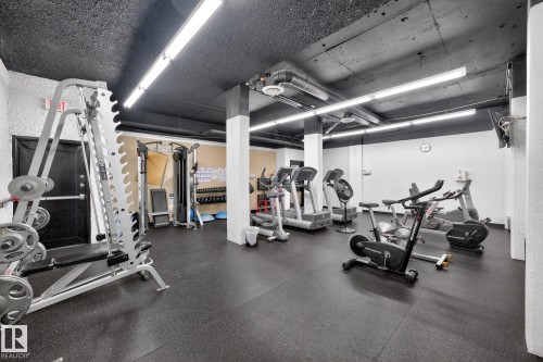 View of exercise room - 1502 10160 115 Street, Edmonton, AB - Indoor Photo Showing Gym Room