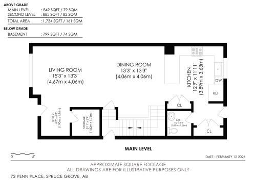 View of floor plan / room layout - 72 Penn Place, Spruce Grove, AB - Other