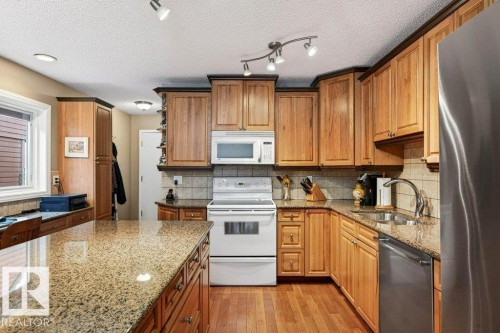 12 500 Lessard Drive, Edmonton, AB - Indoor Photo Showing Kitchen With Double Sink