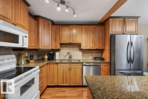 12 500 Lessard Drive, Edmonton, AB - Indoor Photo Showing Kitchen With Double Sink