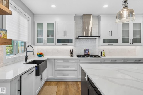 3912 Ginsburg Crescent, Edmonton, AB - Indoor Photo Showing Kitchen With Upgraded Kitchen