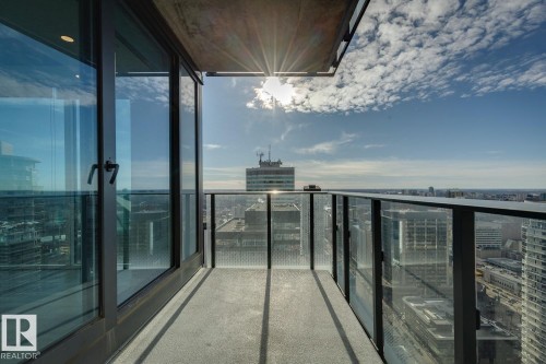 Balcony with a city view - 3300 10180 103 Street, Edmonton, AB - Outdoor With View