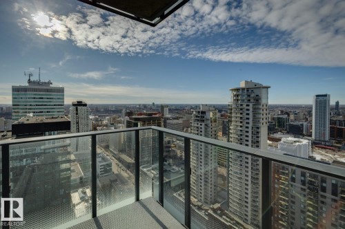 Balcony featuring a view of city - 3300 10180 103 Street, Edmonton, AB - Outdoor With View