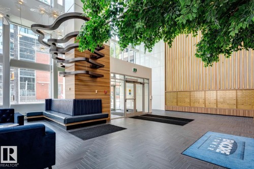 Community lobby featuring a high ceiling - 3300 10180 103 Street, Edmonton, AB - 