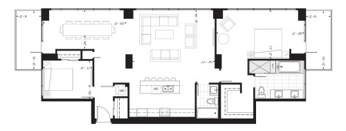 View of home floor plan - 3300 10180 103 Street, Edmonton, AB - Other