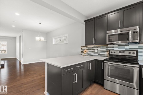 17630 61A Street, Edmonton, AB - Indoor Photo Showing Kitchen With Stainless Steel Kitchen With Upgraded Kitchen