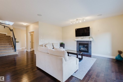 2122 Ware Road, Edmonton, AB - Indoor Photo Showing Living Room With Fireplace