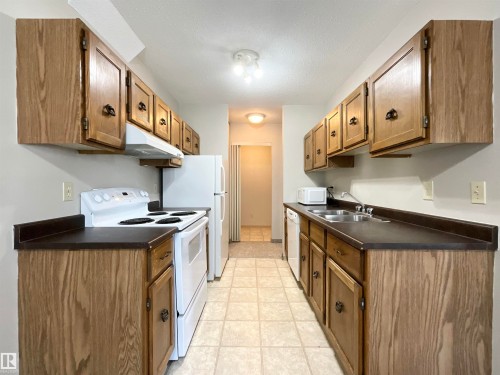 306 10826 113 Street, Edmonton, AB - Indoor Photo Showing Kitchen With Double Sink