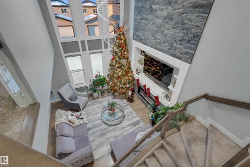 17022 62 Street, Edmonton, AB - Indoor Photo Showing Other Room With Fireplace