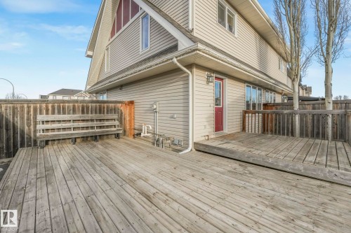 View of wooden deck - 385 Secord Boulevard, Edmonton, AB - Outdoor With Deck Patio Veranda With Exterior