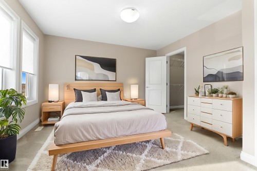 Primary - Virtually staged. - 332 West Haven Drive, Leduc, AB - Indoor Photo Showing Bedroom